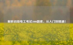 解析初級(jí)電工考試1000題庫(kù)，從入門到精通！