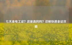 七天拿電工證？這是真的嗎？詳解快速拿證攻略