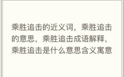 乘勝追擊是什么意思_近義詞_來源