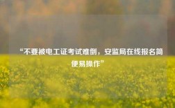 “不要被電工證考試難倒，安監局在線報名簡便易操作”