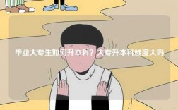 畢業大專生如何升本科？大專升本科難度大嗎