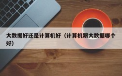 學計算機好還是大數據(大數據適合什么人學)