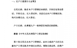 戶口遷入遷出需要什么手續