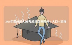 2024年貴州成人高考成績(jī)查詢時(shí)間+入口+流程