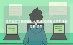 建筑安裝工程費由什么組成(裝修報價單明細表完整 清單)