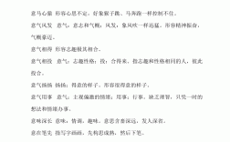 意開頭的成語