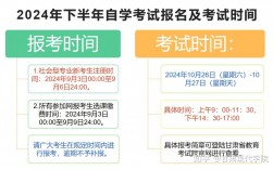 自考大專報名時間2024年