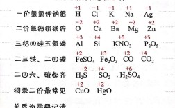 化學化合價口訣