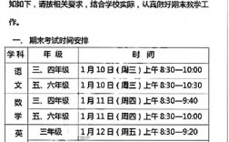 小學(xué)2024年期末考試時間