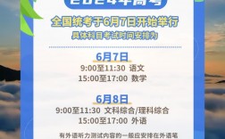 今年全國高考時間2024具體時間