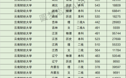 云南財經大學分數線