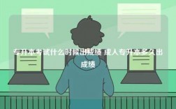 專升本考試什么時候出成績 成人專升本多久出成績