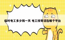 臨時電工多少錢一天 電工找零活在哪個平臺
