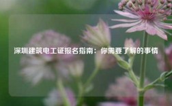 深圳建筑電工證報名指南：你需要了解的事情