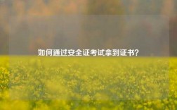 如何通過安全證考試拿到證書？