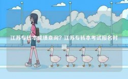 江蘇專轉本成績查詢？江蘇專轉本考試報名時間