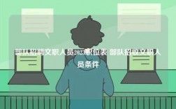 部隊招聘文職人員2023職位表 部隊招收文職人員條件