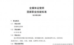 全媒體運營師職業標準(全媒體運營師報考條件)