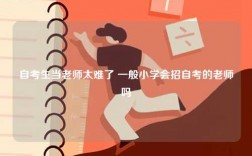 自考生當老師太難了 一般小學會招自考的老師嗎