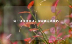 電工證快速拿證，你需要這些技巧