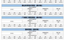 廣東美術生可以報考的大學及分數線