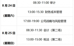 cpa考試時間及科目安排2024