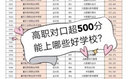 單招500分能上什么學校