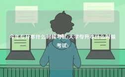 今年專升本什么時候考試(大學專升本什么時候考試)