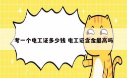 考一個(gè)電工證多少錢 電工證含金量高嗎