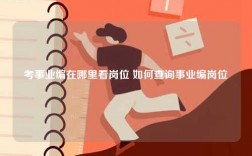 考事業編在哪里看崗位 如何查詢事業編崗位