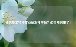建筑施工特種作業(yè)證怎樣申領？必備知識來了！