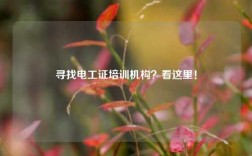 尋找電工證培訓機構？看這里！