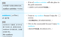 outdoor和outdoors的區(qū)別