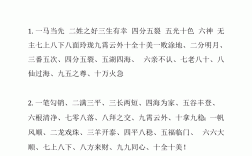 一到十開頭成語(yǔ)接龍