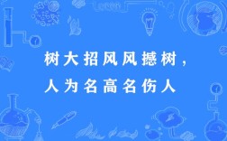 樹大招風(fēng)的解釋_近義詞_反義詞