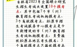吉林省研究生考試考點(吉林省在職研究生招生信息網)