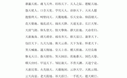 天字開頭的成語