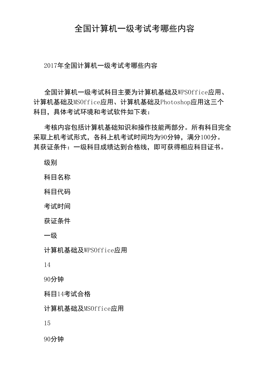 計算機一級msoffice考試內容(wps和ms哪個含金量高)-圖1