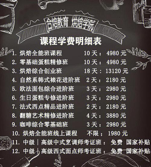 烘焙師培訓(xùn)學(xué)費-圖1