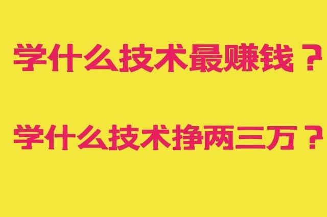 學(xué)什么技術(shù)掙兩三萬(現(xiàn)在學(xué)什么技術(shù)最好也最能掙錢)-圖1