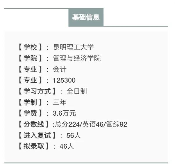 昆明理工大學會計專碩好考嗎(會計碩士學費費用)-圖1