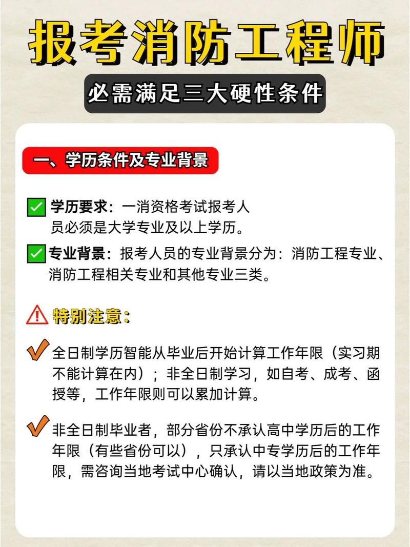 消防工程師的報考條件(要求)-圖1