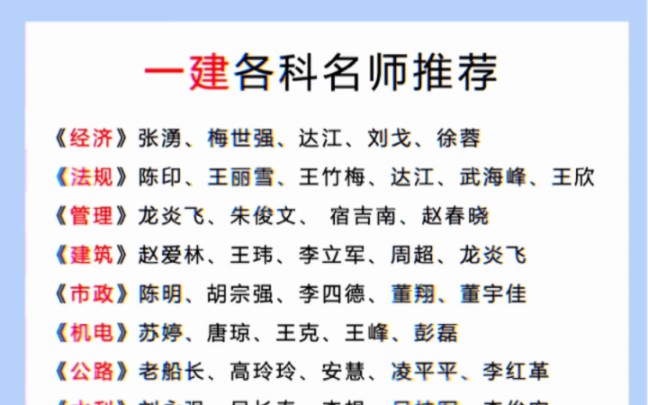 一建市政6大名師分別是-圖1
