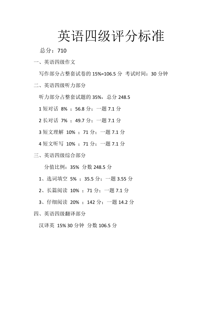 英語四級評分標準-圖1