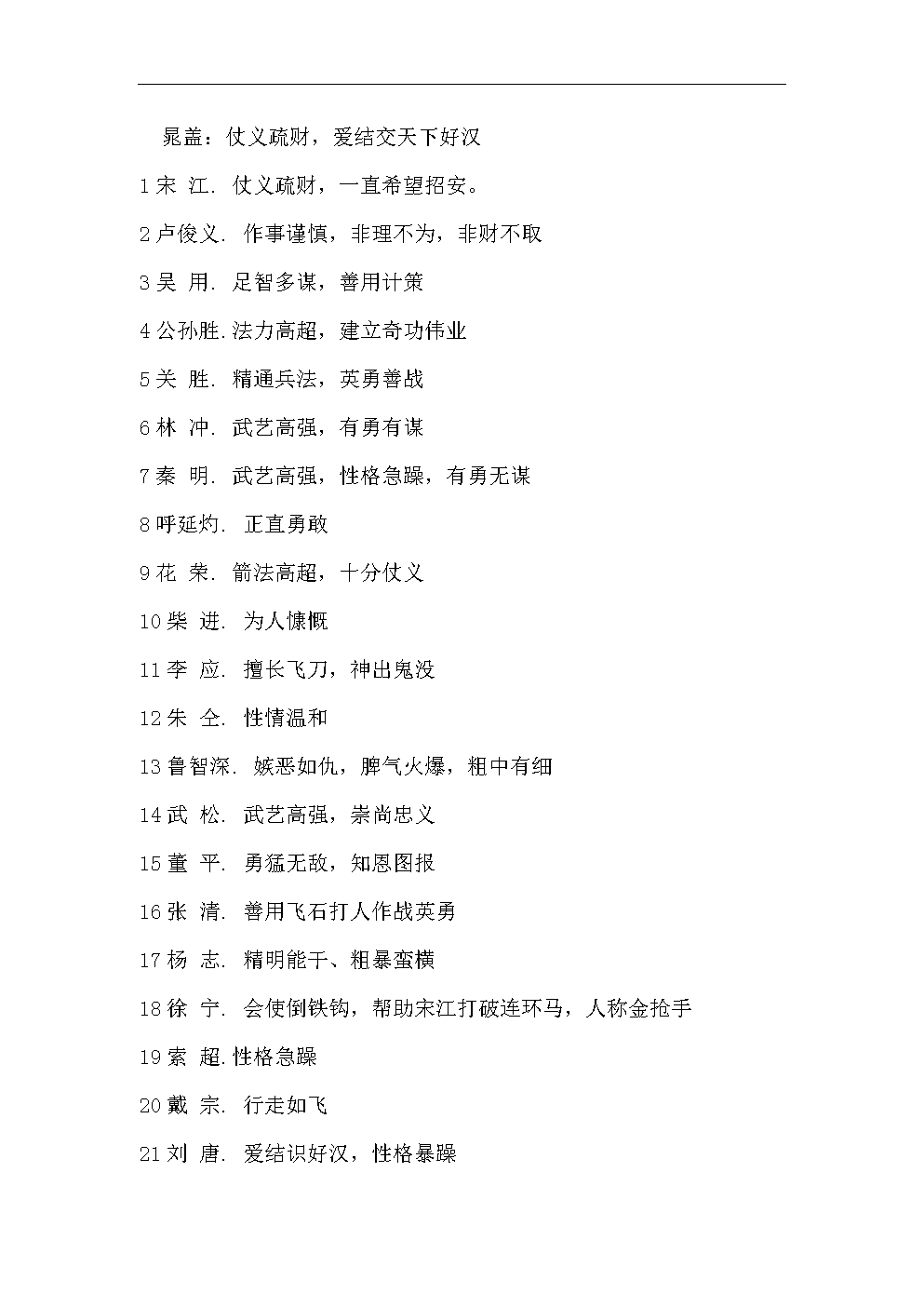 水滸傳人物性格特點-圖1