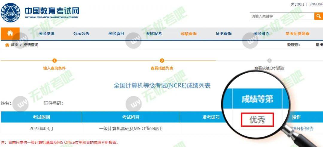 計算機二級成績查詢入口2024年-圖1