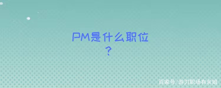 pm是什么職位-圖1