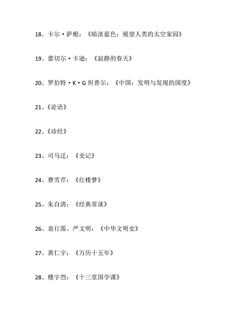 北大推薦的50本書-圖1