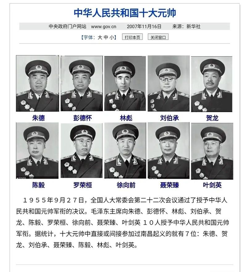 十大將軍和十大元帥-圖1