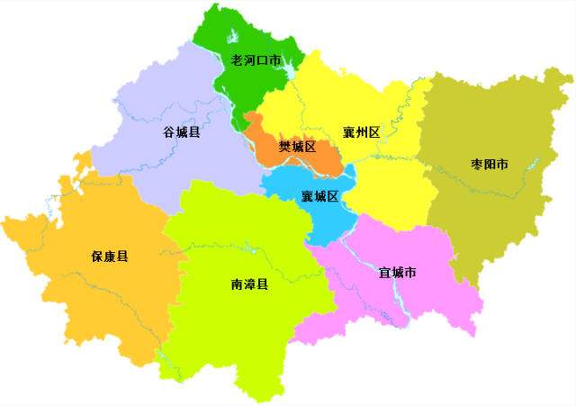 襄陽市有幾個區(qū)幾個縣-圖1